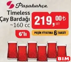 PAŞABAHÇE TİMELESS ÇAY BARDAĞI 6'LI PAŞABAHÇE TİMELESS ÇAY BARDAĞI 6'LI